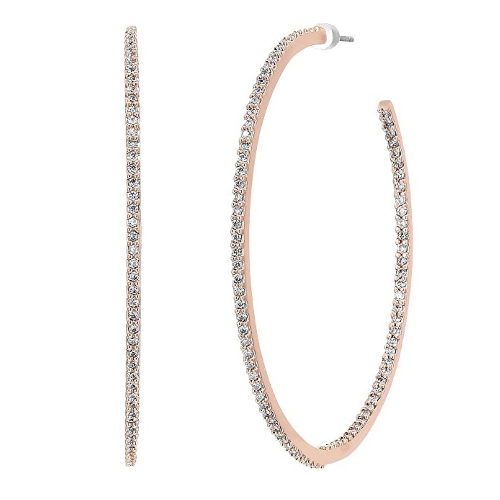 KATE SPADE | Save The Date Hoops, Rose Gold